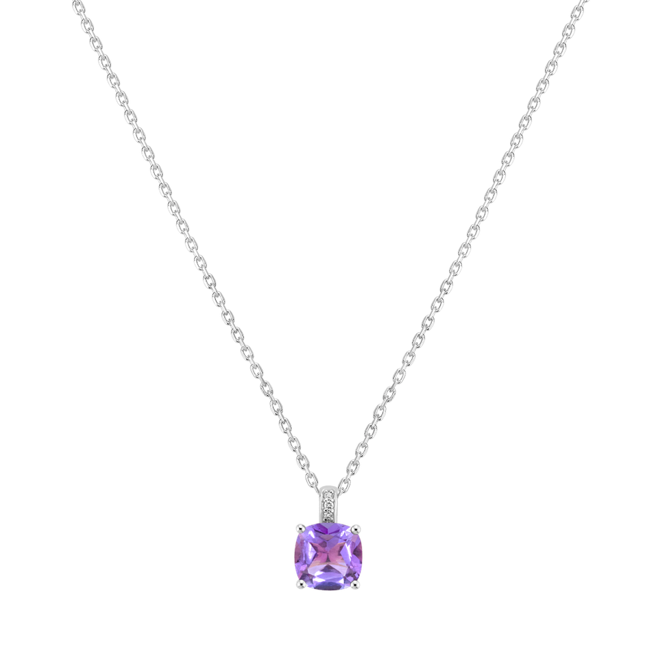 Diamond necklace with Amethyst Amariel