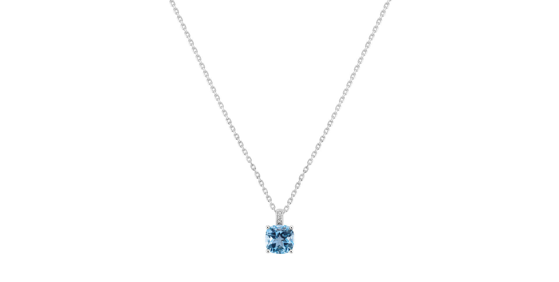 Diamond necklace with Topaz Amariel