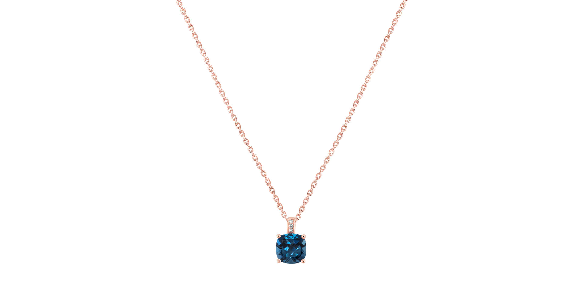 Diamond necklace with Topaz Amariel