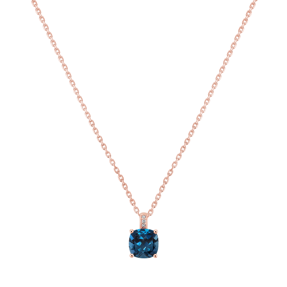 Diamond necklace with Topaz Amariel