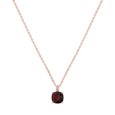 Diamond necklace with Rhodolite Amariel