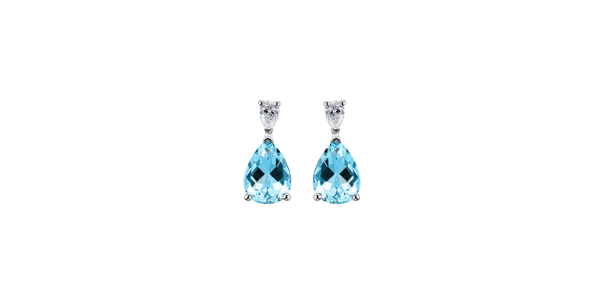 Diamond earrings with Topaz Whispers of Light