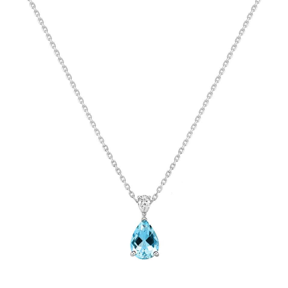 Diamond necklace with Topaz Whispers of Light