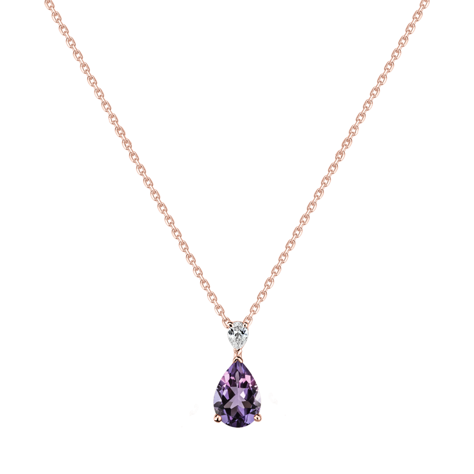 Diamond necklace with Amethyst Whispers of Light