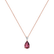Diamond necklace with Rhodolite Whispers of Light2