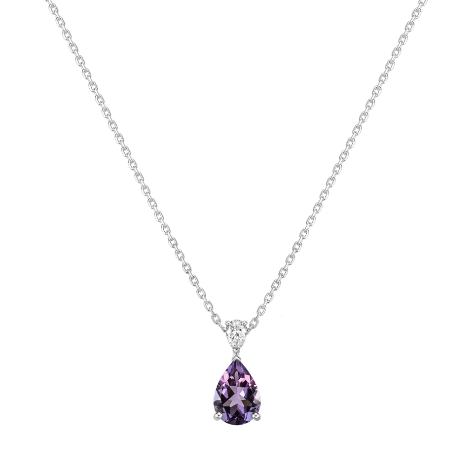 Diamond necklace with Amethyst Whispers of Light