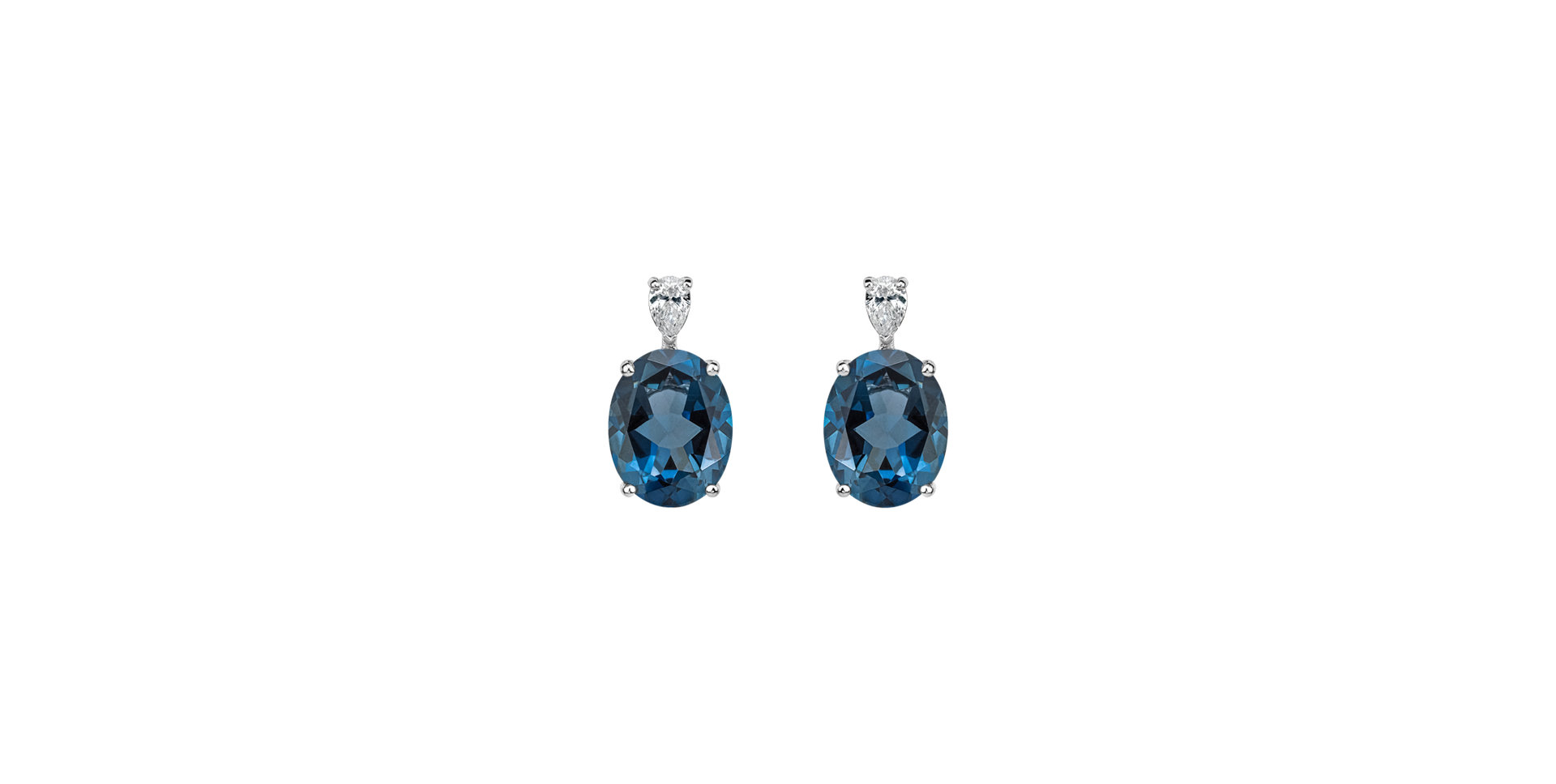 Diamond earrings with Topaz Annelise