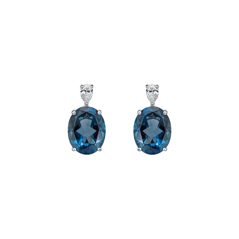 Diamond earrings with Topaz Annelise