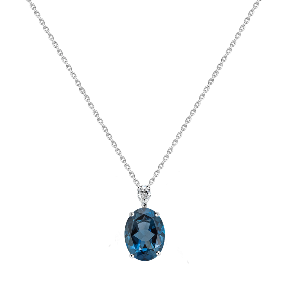 Diamond necklace with Topaz Annelise
