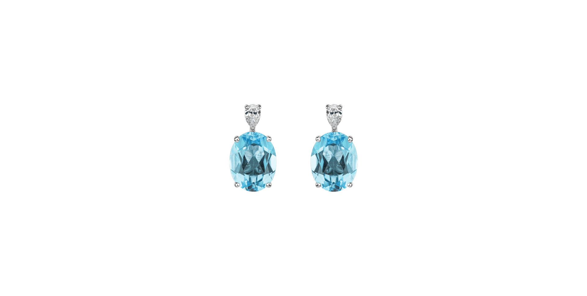 Diamond earrings with Topaz Annelise