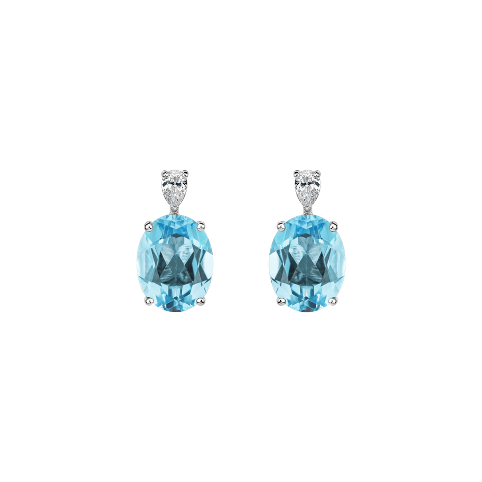 Diamond earrings with Topaz Annelise