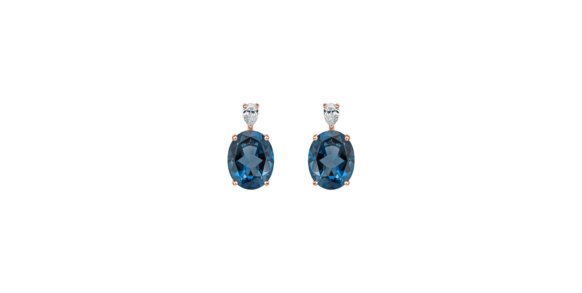 Diamond earrings with Topaz Annelise