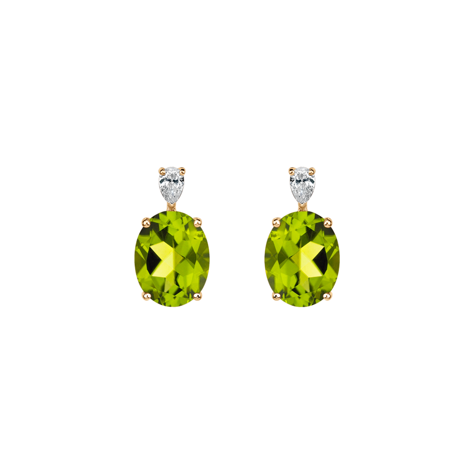 Diamond earrings with Peridote Annelise
