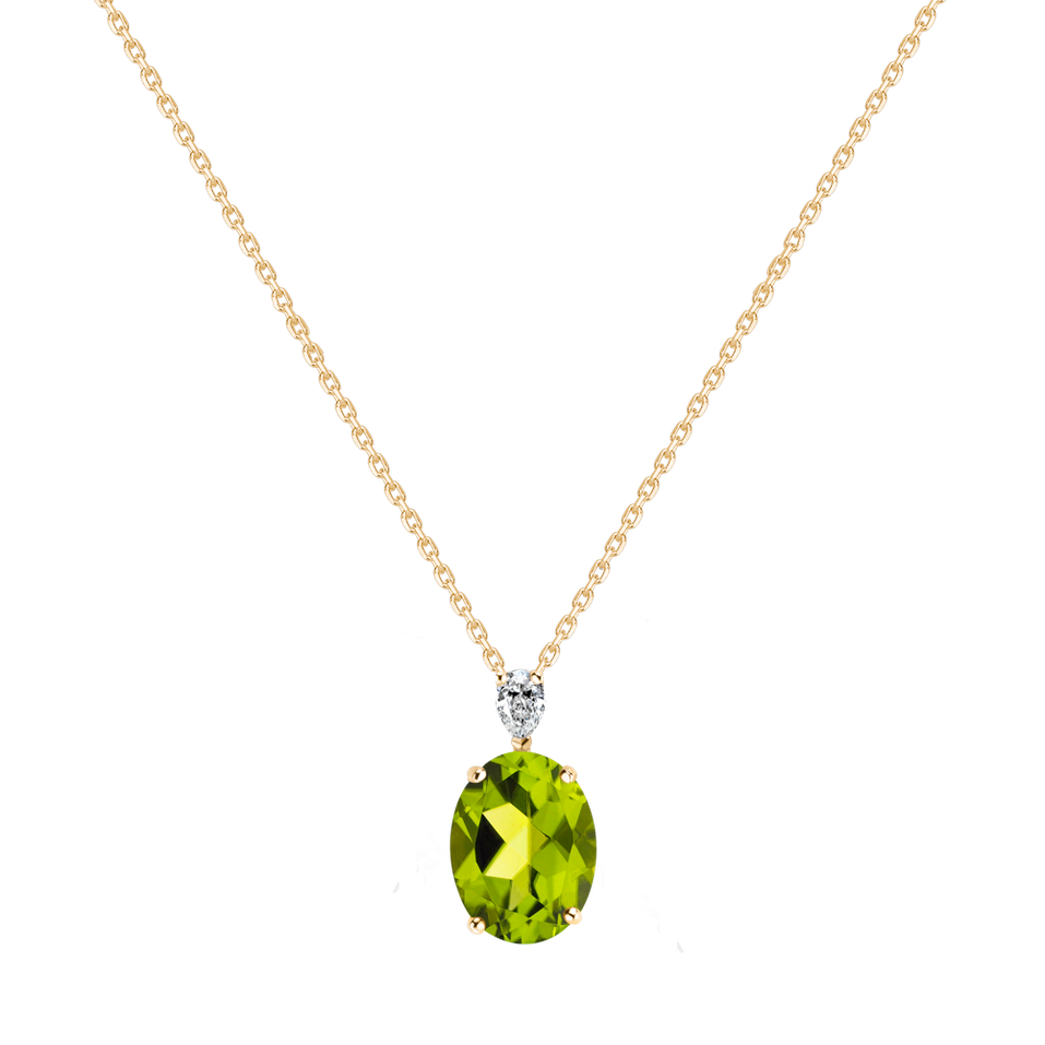 Diamond necklace with Peridote Annelise
