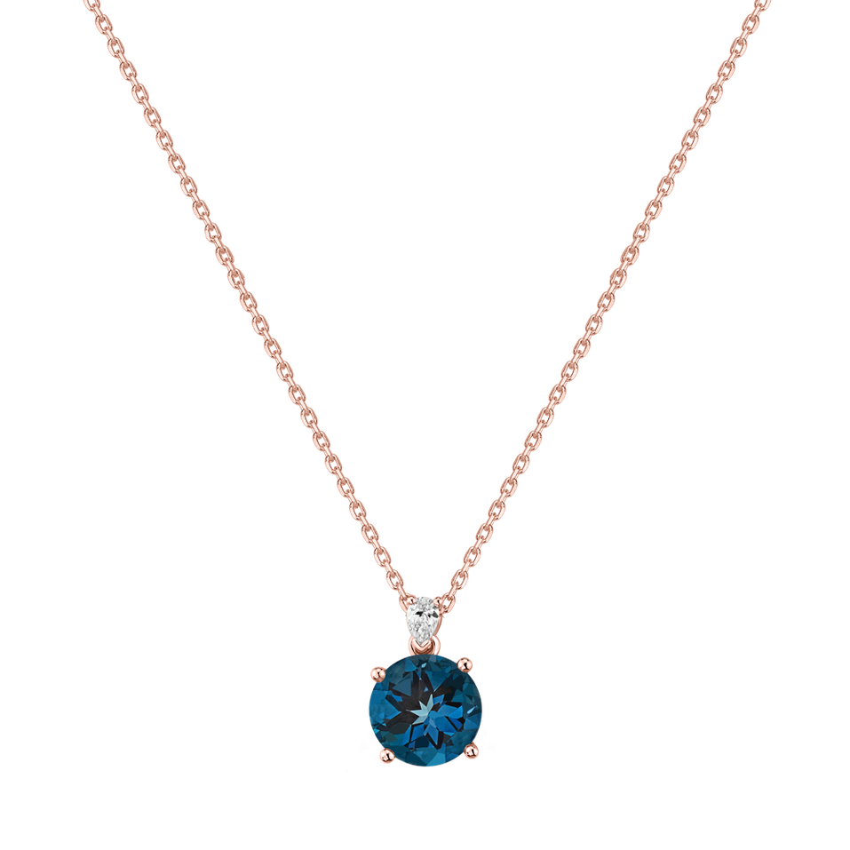 Diamond necklace with Topaz Mariella