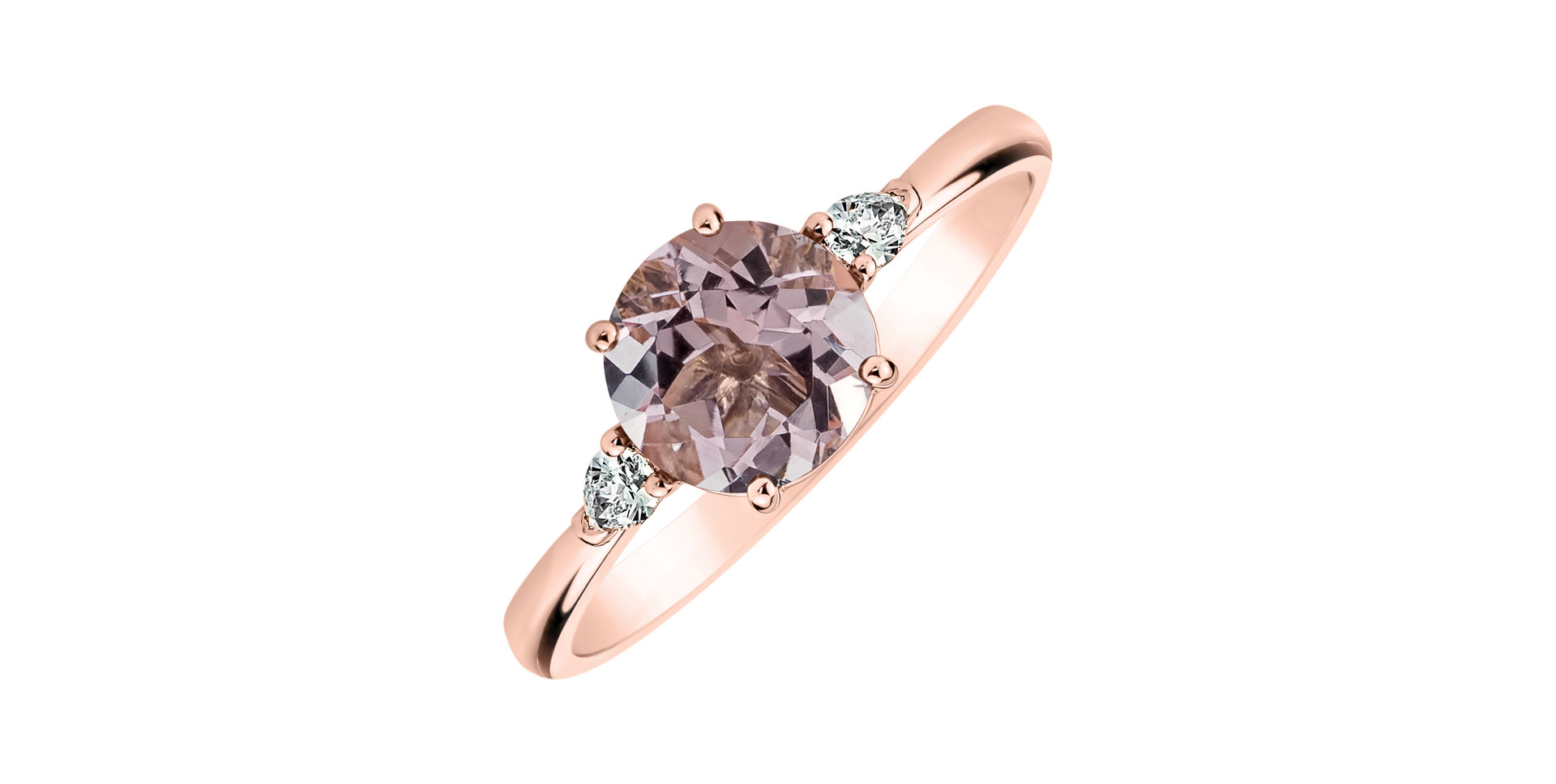 Diamond ring with Morganite Majestic Oasis