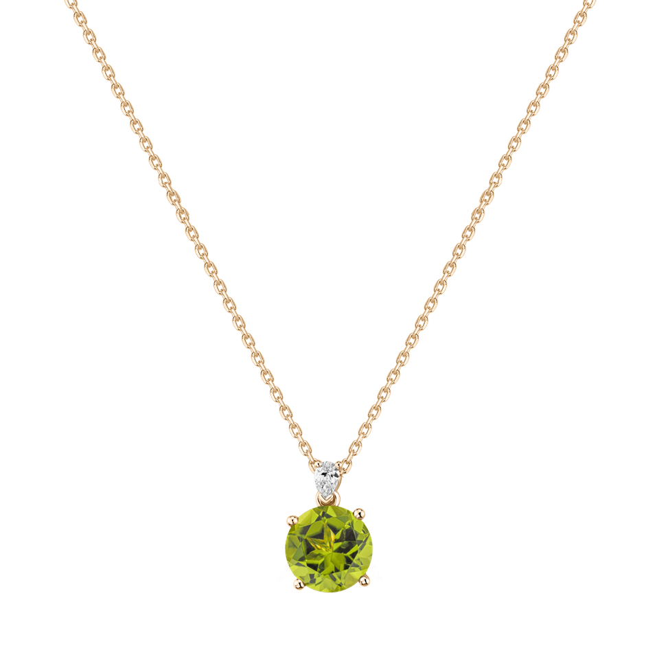 Diamond necklace with Peridot Mariella