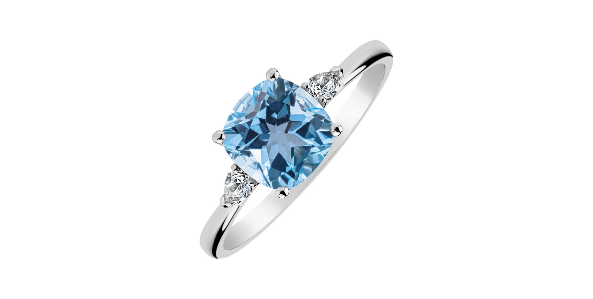 Diamond ring with Topaz Mirabel