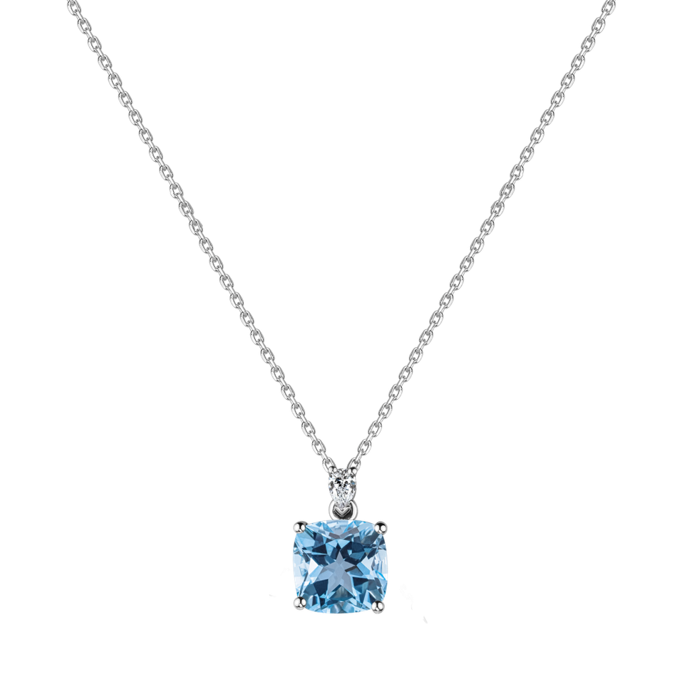 Diamond necklace with Topaz Mirabel