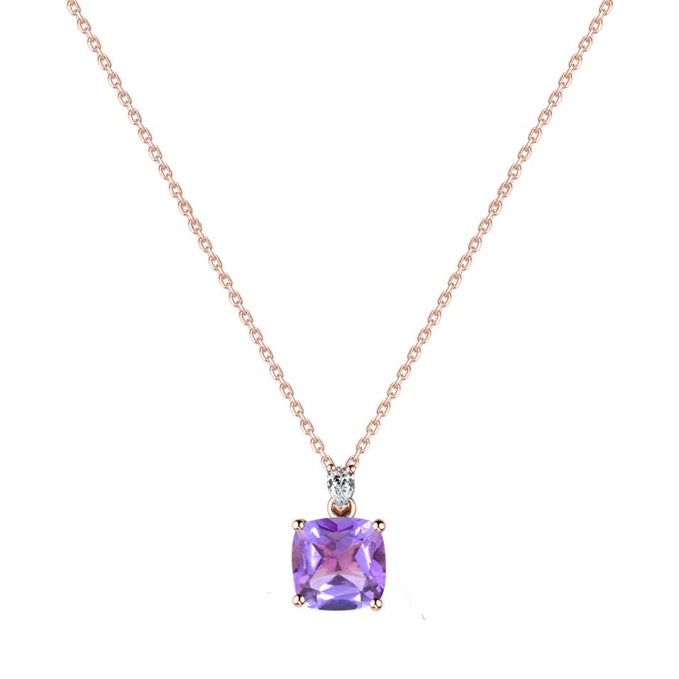 Diamond necklace with Amethyst Mirabel