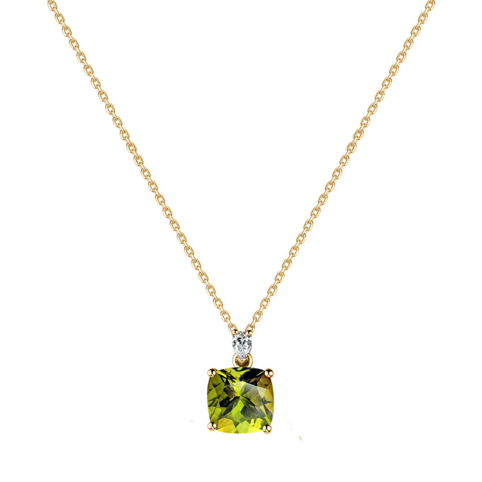 Diamond necklace with Peridot Mirabel