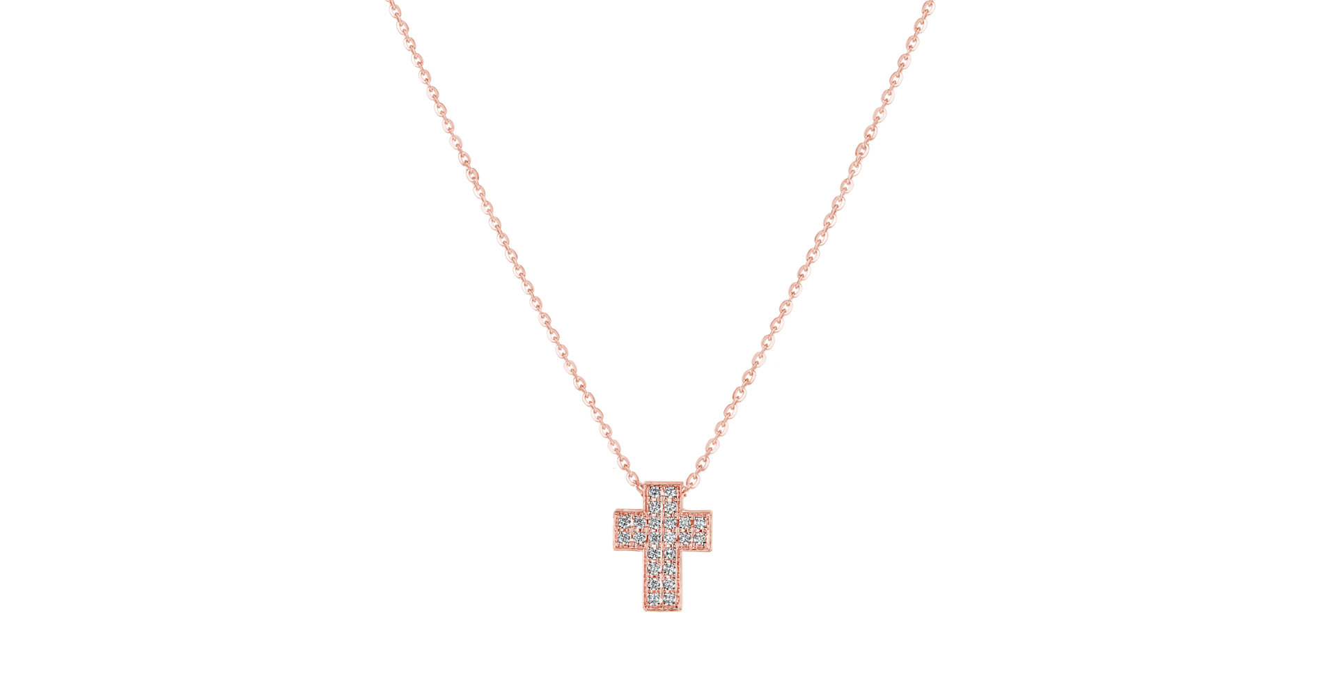 Diamond necklace Divine Cross