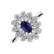 Diamond ring with Sapphire Starlight Bloom2