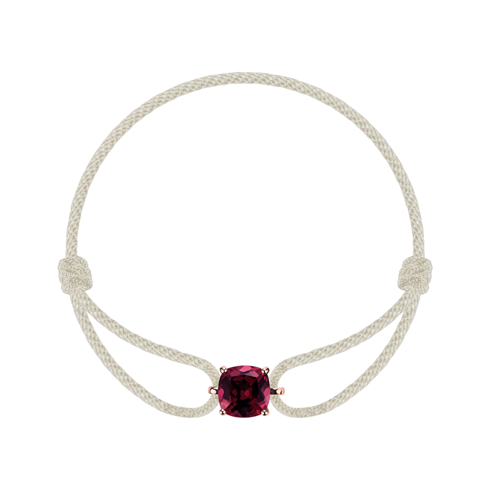 Bracelet with Rhodolite Faith