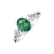 Diamond ring with Emerald Fiona2