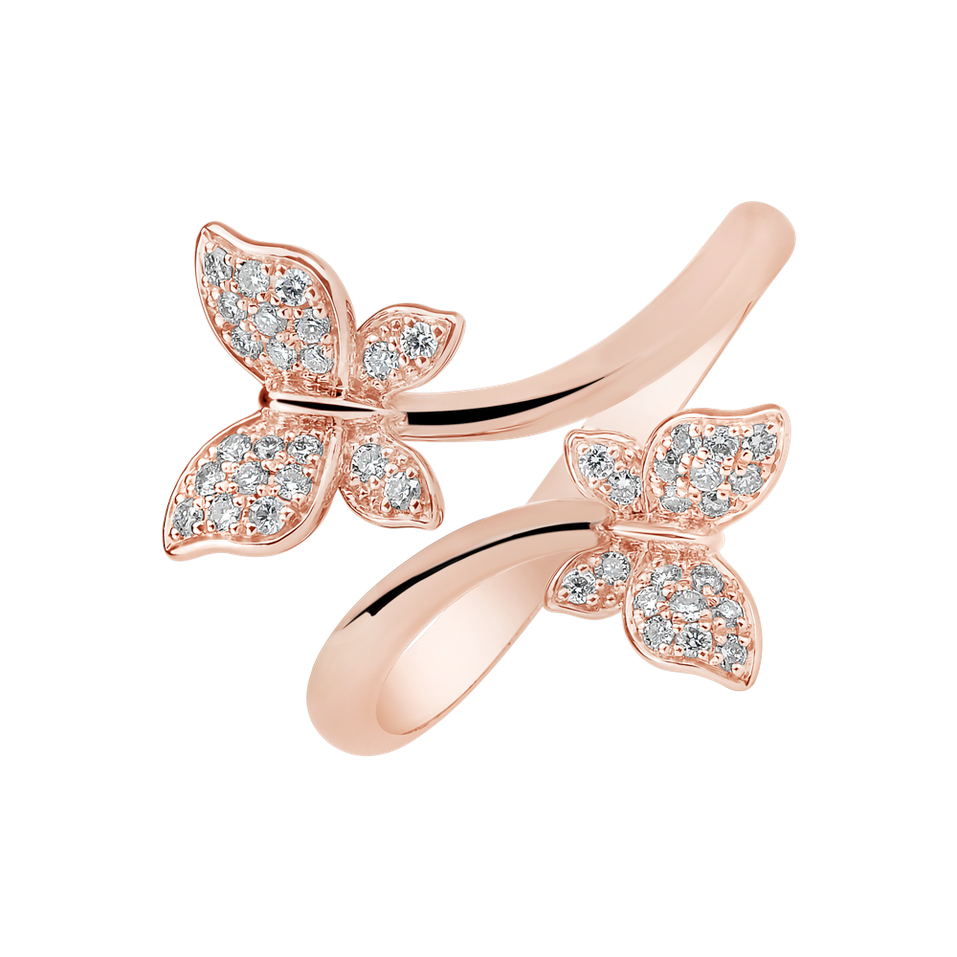 Diamond ring Dancing Wings