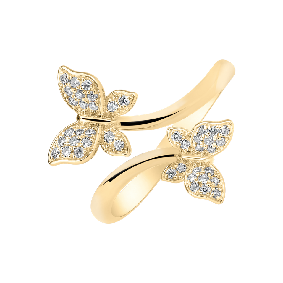 Diamond ring Dancing Wings