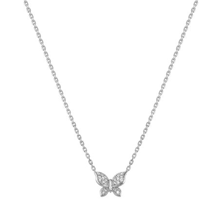 Diamond necklace Butterfly Touch