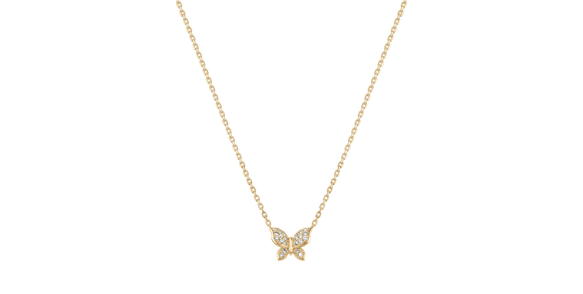Diamond necklace Butterfly Touch