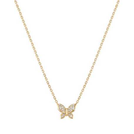 Diamond necklace Butterfly Touch