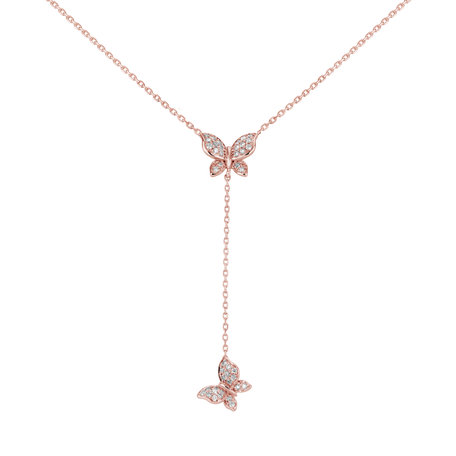 Diamond necklace Butterfly Soul