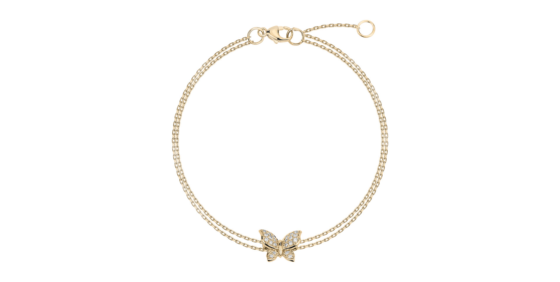 Diamond bracelet Butterfly Charm