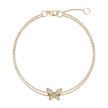 Diamond bracelet Butterfly Charm