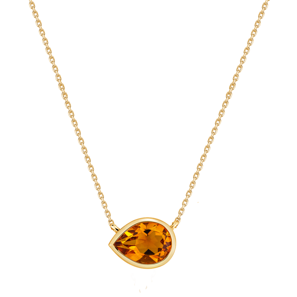 Necklace with Citrine Solara Drop