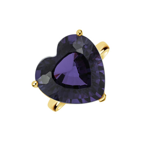 Ring with Amethyst Amethyst Heart