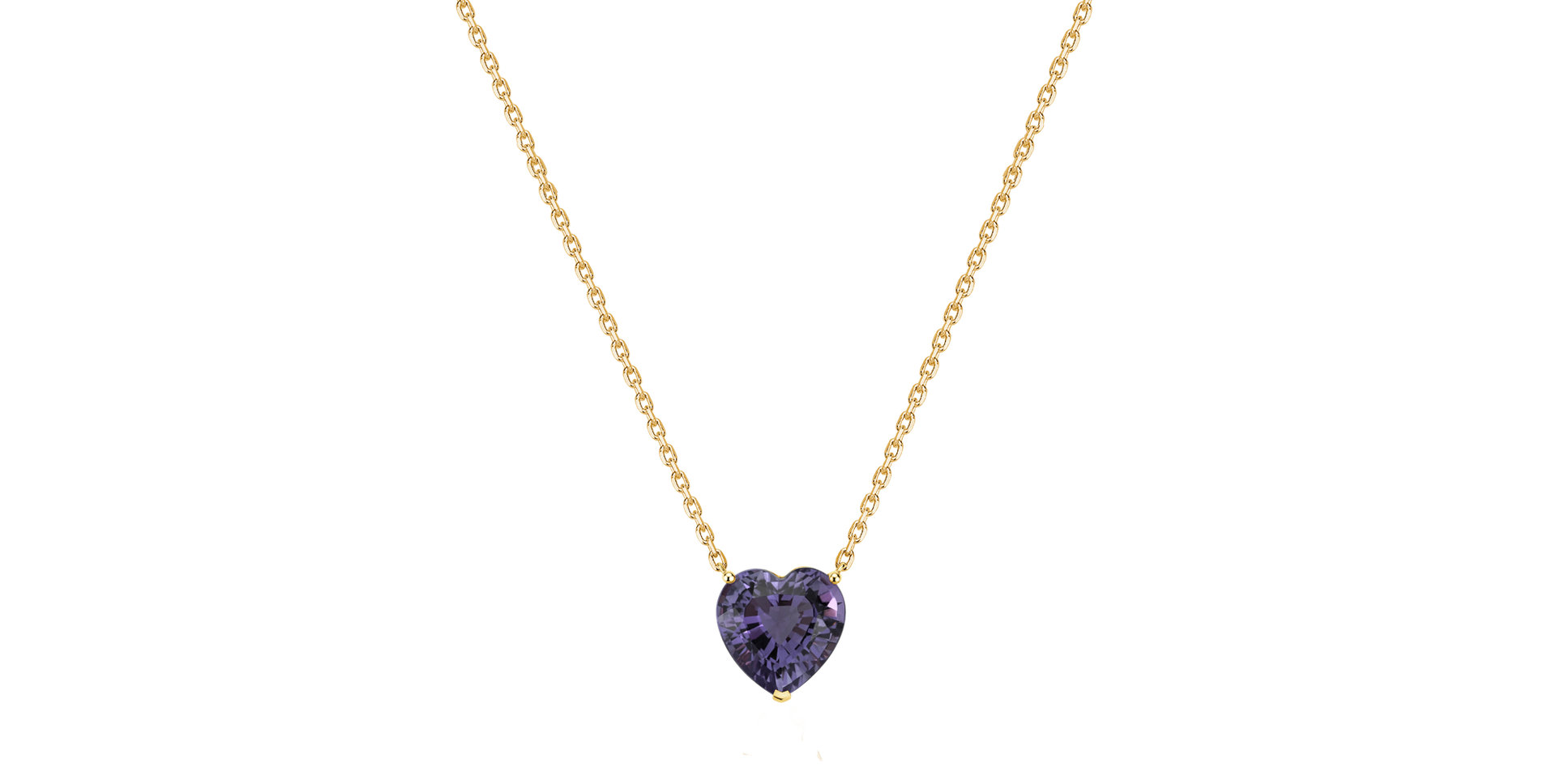 Necklace with Amethyst Amethyst Heart