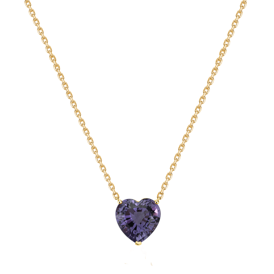 Necklace with Amethyst Amethyst Heart