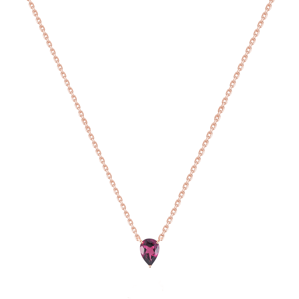 Neckalce with Rhodolite Drop