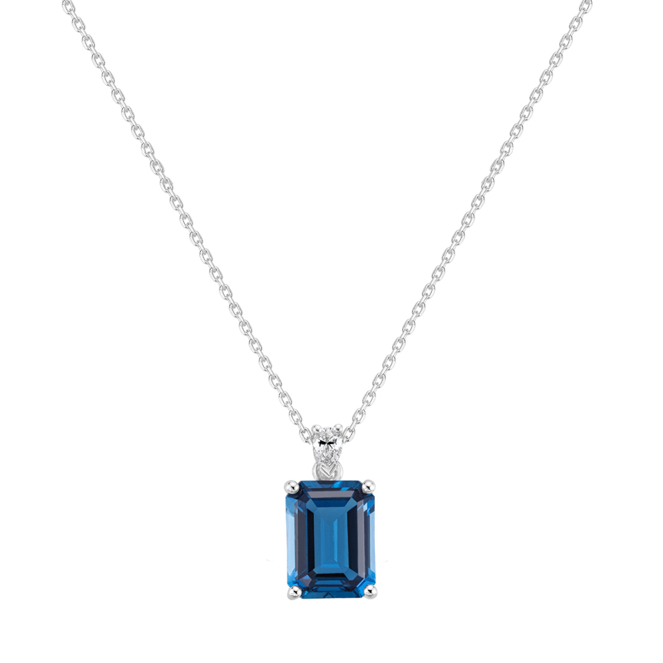 Diamond necklace with Topaz Royal Cordelia