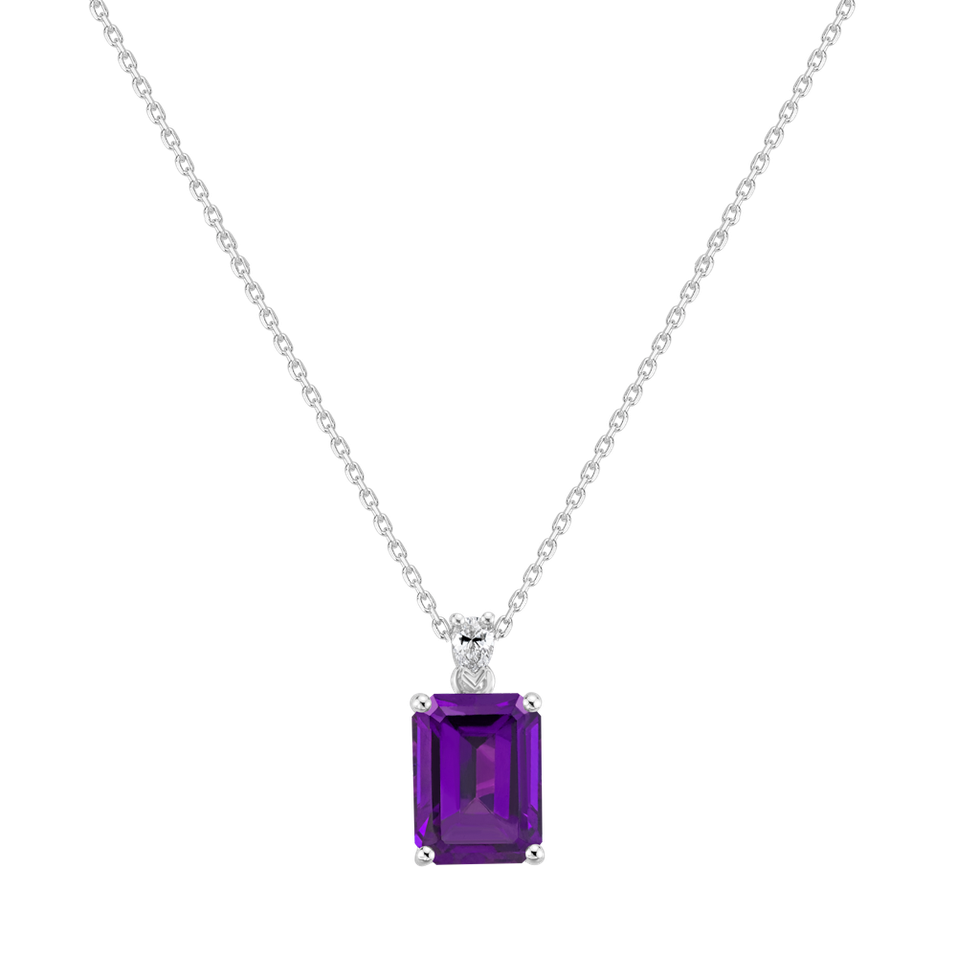 Diamond necklace with Amethyst Royal Cordelia