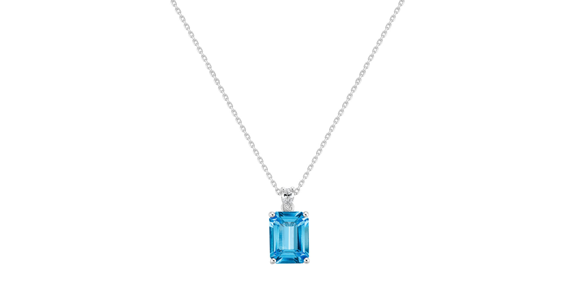 Diamond necklace with Topaz Royal Cordelia