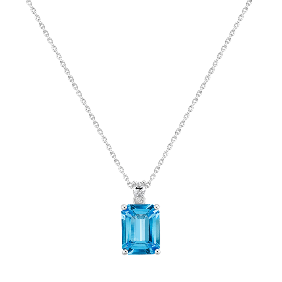 Diamond necklace with Topaz Royal Cordelia
