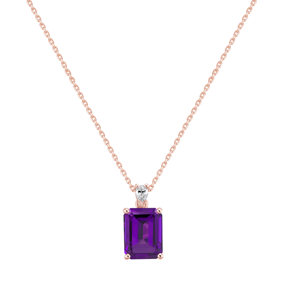 Diamond necklace with Amethyst Royal Cordelia