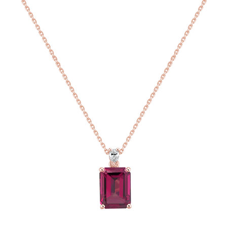 Diamond necklace with Rhodolite Royal Cordelia