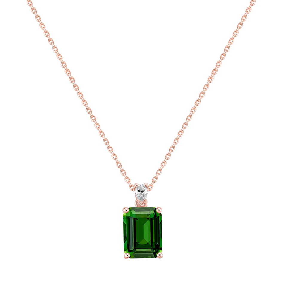 Diamond necklace with Tourmaline Royal Cordelia