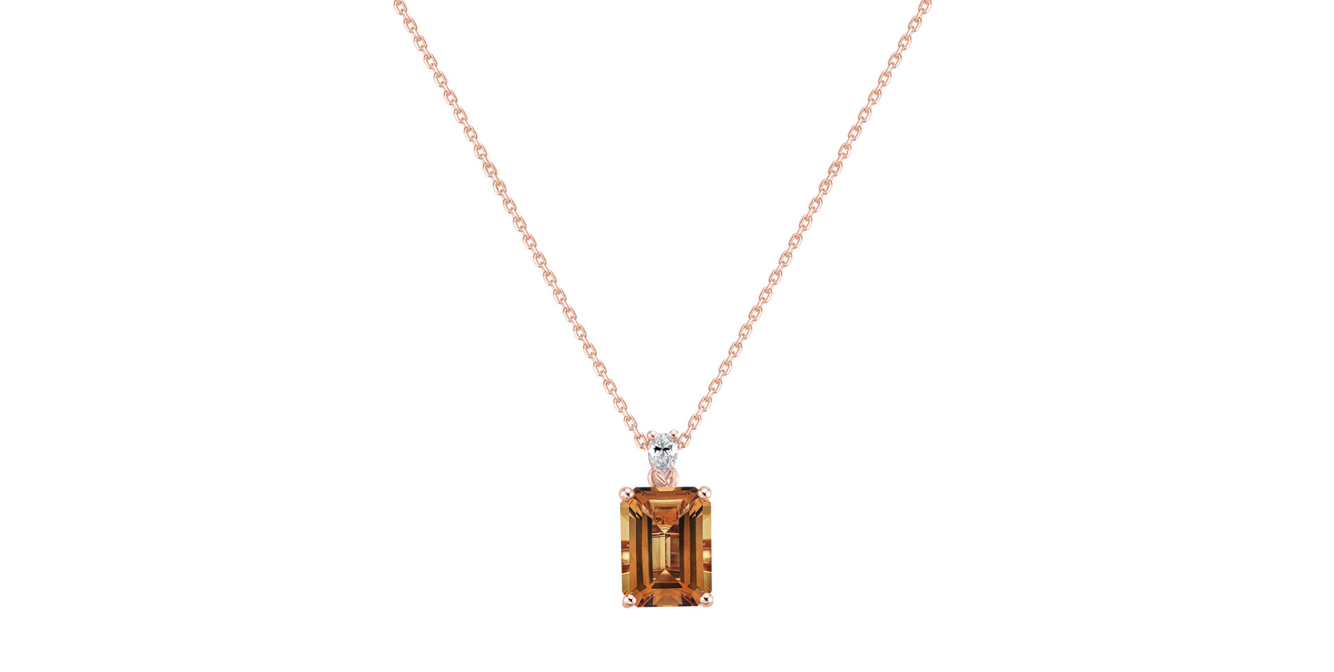 Diamond necklace with Tourmaline Royal Cordelia